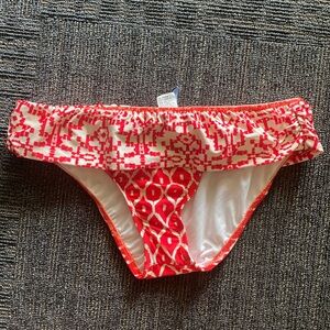 Antonio Melani Red Geo Design Swim Bottoms Medium